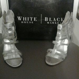 White House Black Market SIlver Shoes in 7 1/2